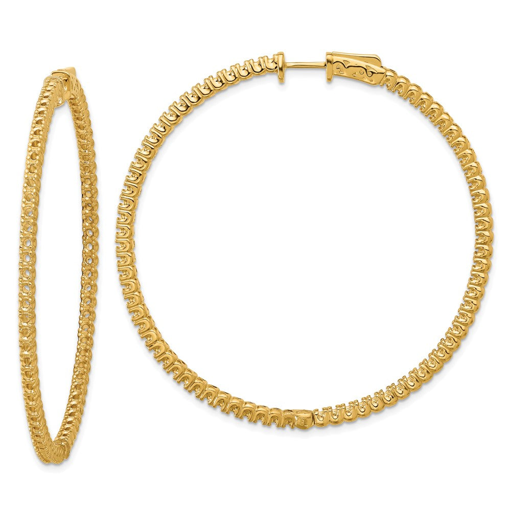 Diamond Hoops with Safety Clasps
