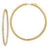 Diamond Hoops with Safety Clasps