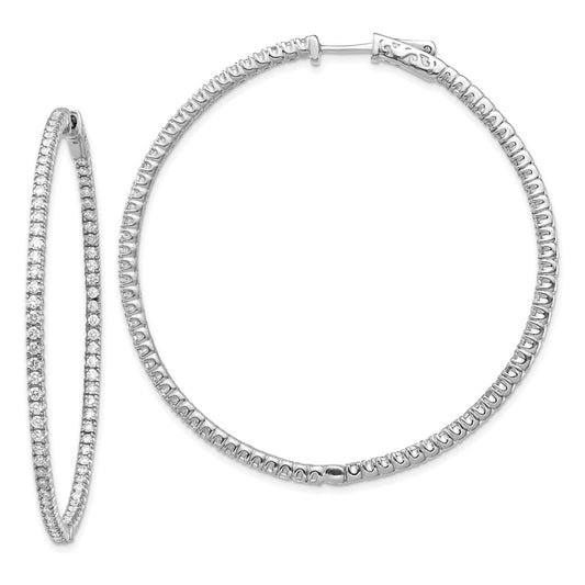 Diamond Hoops with Safety Clasps