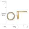 Open Circle Diamond Earrings
