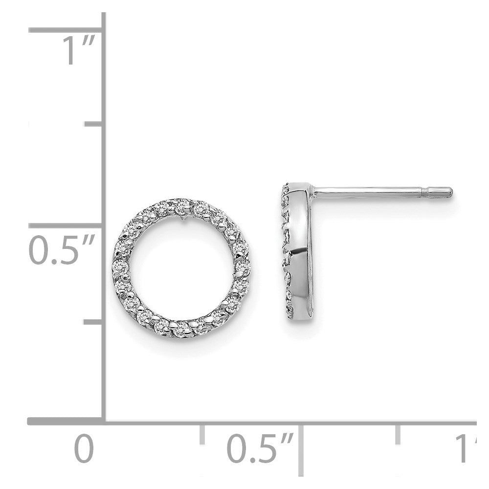 Open Circle Diamond Earrings