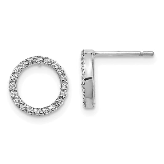 Open Circle Diamond Earrings