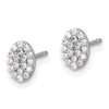 Diamond Cluster Oval Earrings