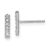 Gold Diamond Bar Post Earrings