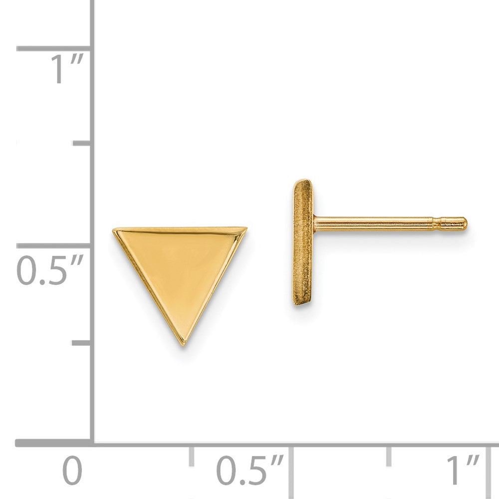 Gold Triangle Post Earrings