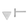 14k White Gold 8mm Triangle Post Earrings
