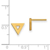 14k 8mm Open Triangle Post Earrings