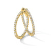 Gold Diamond Hoops with Safety Clasps