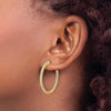 Gold Diamond Hoops with Safety Clasps