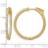 Gold Diamond Hoops with Safety Clasps