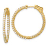 Gold Diamond Hoops with Safety Clasps