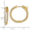 Gold Diamond Hoops with Safety Clasps
