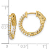 Gold Diamond Hoops with Safety Clasps