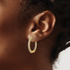 Gold Diamond Hoops with Safety Clasps