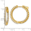 Gold Diamond Hoops with Safety Clasps