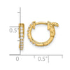 Gold Diamond Hoops with Safety Clasps