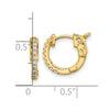 Gold Diamond Hoops with Safety Clasps