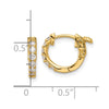 Gold Diamond Hoops with Safety Clasps