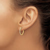 Gold Diamond Hoops with Safety Clasps