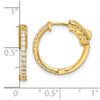 Gold Diamond Hoops with Safety Clasps