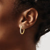 Gold Diamond Hoops with Safety Clasps