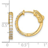 Gold Diamond Hoops with Safety Clasps