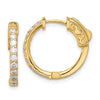 Gold Diamond Hoops with Safety Clasps