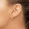 Gold Diamond Hoops wtih Safety Clasps