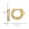Gold Diamond Hoops wtih Safety Clasps