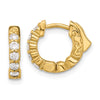 Gold Diamond Hoops wtih Safety Clasps
