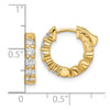 Gold Diamond Hoops wtih Safety Clasps