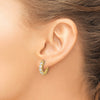 Gold Diamond Hoops wtih Safety Clasps