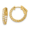 Gold Diamond In/Out Hoops with Safety Clasp
