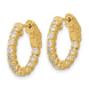 Gold Diamond In/Out Hoops with Safety Clasp