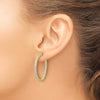 Gold Diamond Oval Hoops with Safety Clasps