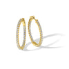 Gold Diamond Oval Hoops with Safety Clasps