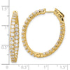 Gold Diamond Oval Hoops with Safety Clasps