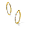 Gold Diamond Oval Hoops with Safety Clasps