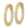 Gold Diamond Hoops with Safety Clasps