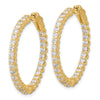 Gold Diamond Hoops with Safety Clasps