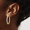 Gold Diamond Hoops with Safety Clasps
