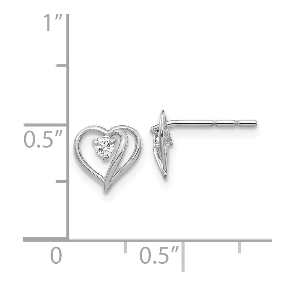 Diamond Heart Earrings