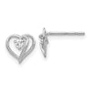 Diamond Heart Earrings