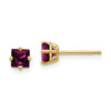 14k Princess Cut Earrings