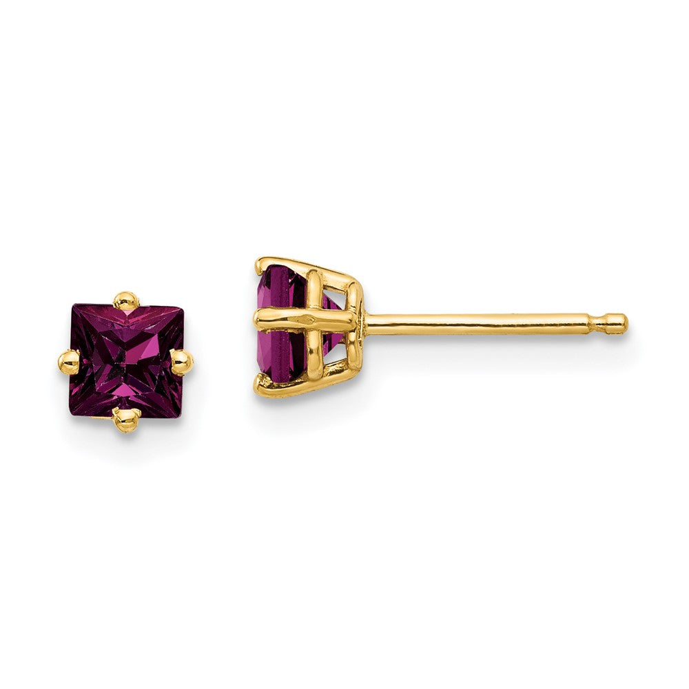 14k Princess Cut Earrings