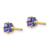 14k Princess-Cut Post Earrings. -B Styles