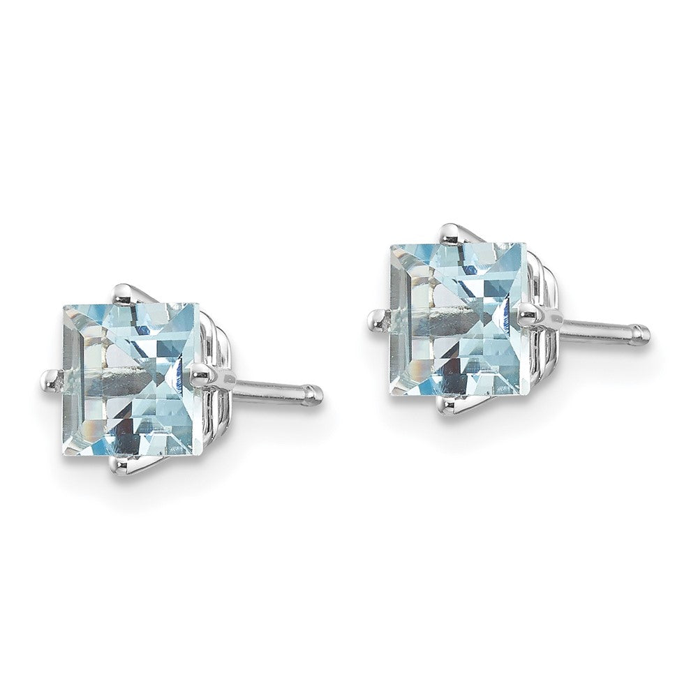 14k Princess-Cut Post Earrings. -B Styles