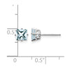 14k Princess-Cut Post Earrings. -B Styles