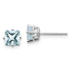 14k Princess-Cut Post Earrings. -B Styles