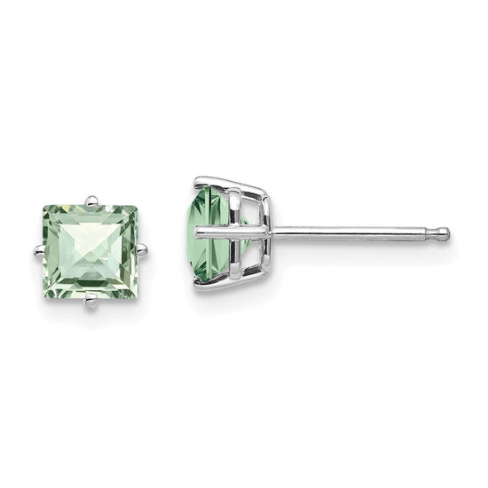 14k Princess Cut Earrings